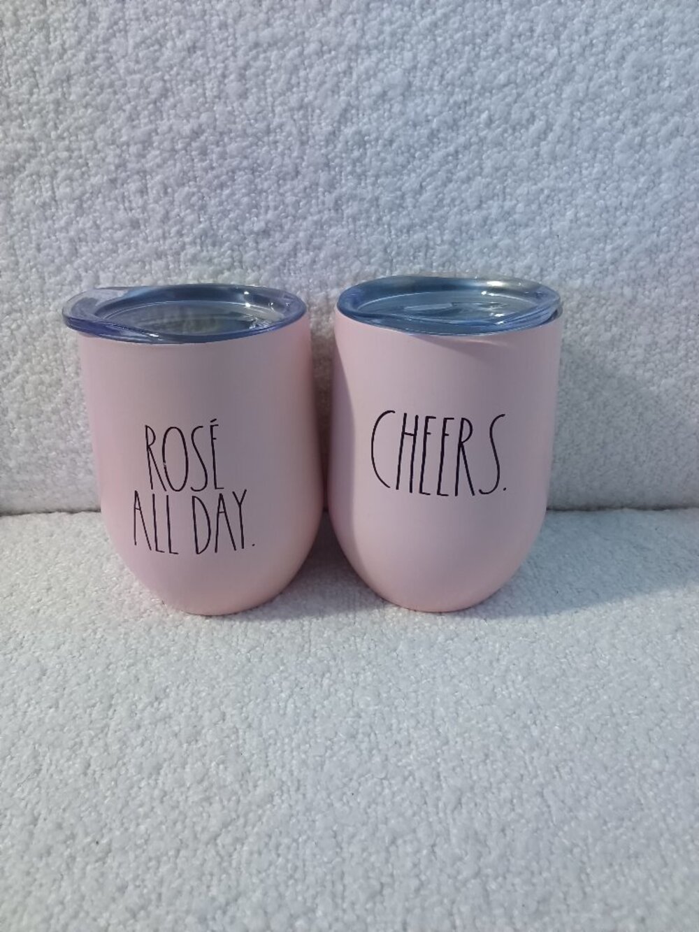 Rae Dunn Insulated Pink Wine Beverage Tumblers